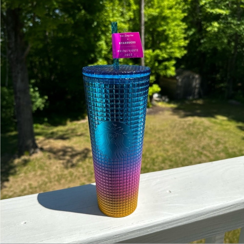 Starbucks Tim Singleton Pride Rainbow Grid Studded